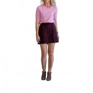 NEW HERSKIND reggy mid rise shorts in mahogany